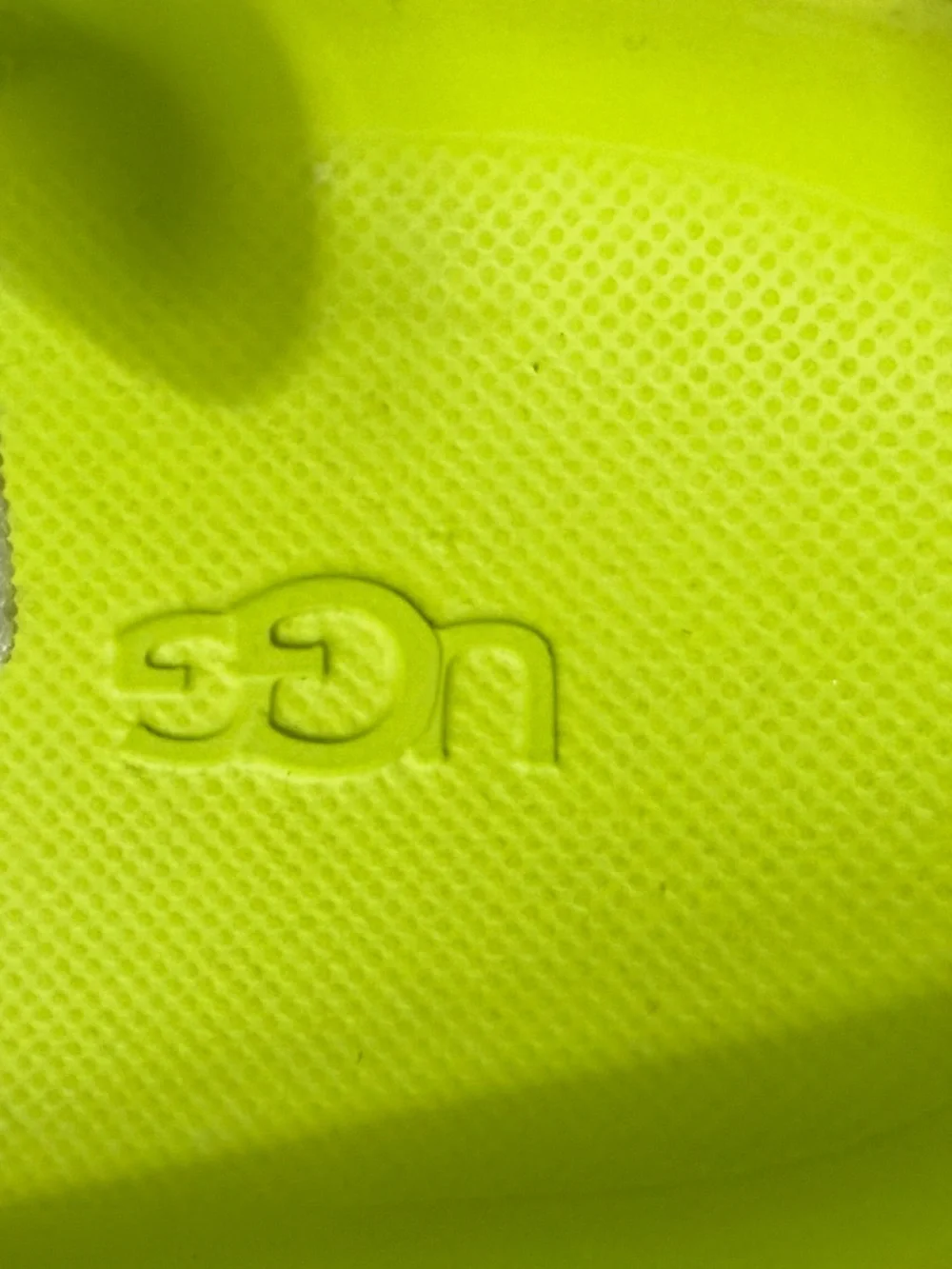 UGG Kids Neon Lime Foam Slide Sandals
